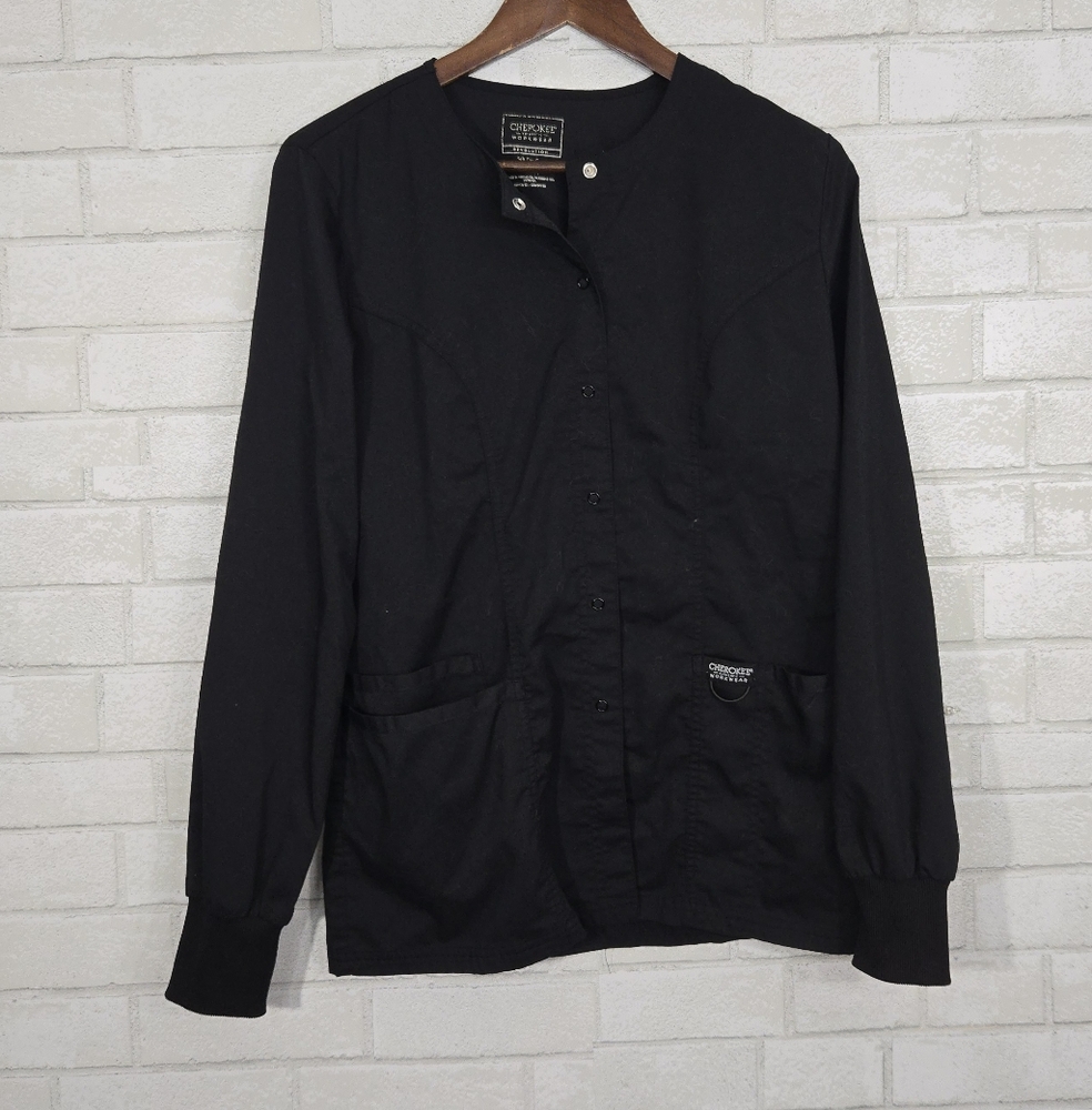 Cherokee black scrub jacket